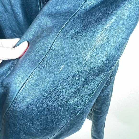 Ambition New York Black Leather Button Up Jacket Size S - Picture 12 of 13